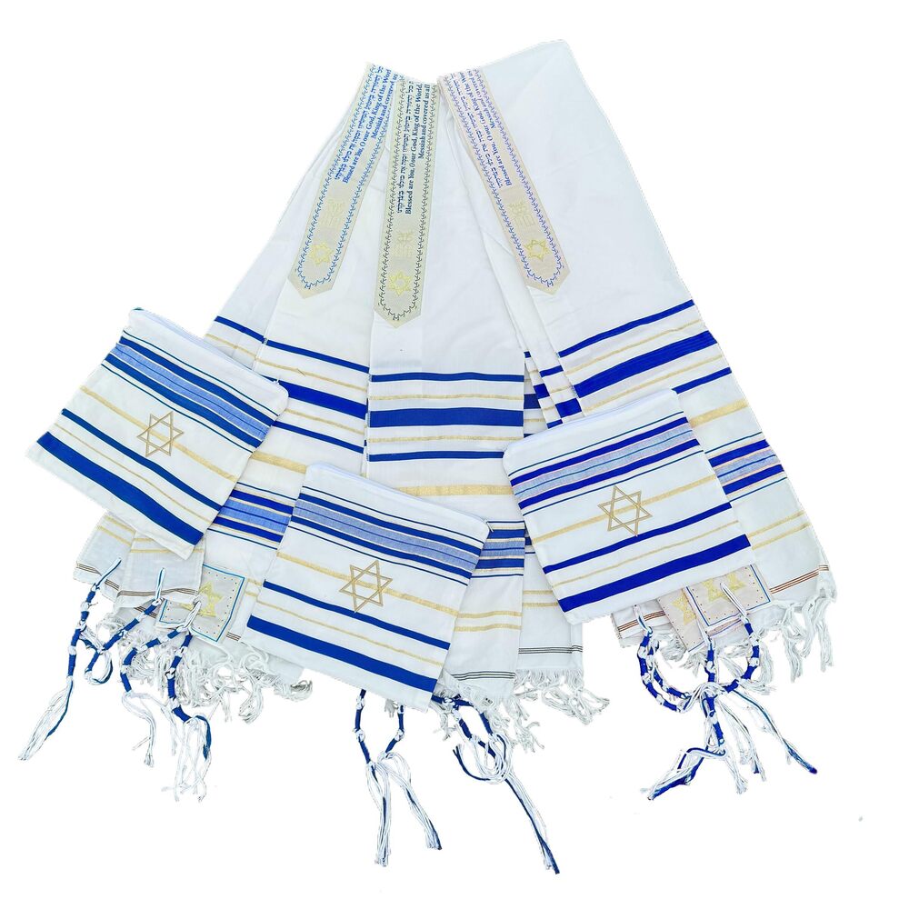 6321 Men's Messianic Prayer Shawl Multi-pack – Star Of David Tallit
